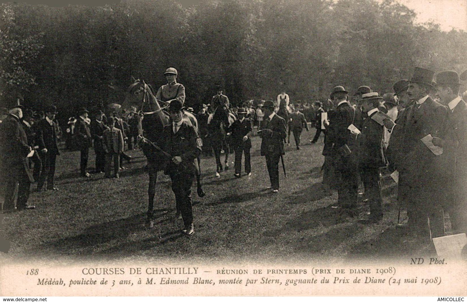 9013-2018       COURSES DE CHANTILLY   REUNION DE PRINTEMPS   PRIX DE DIANE 1908 - Chantilly