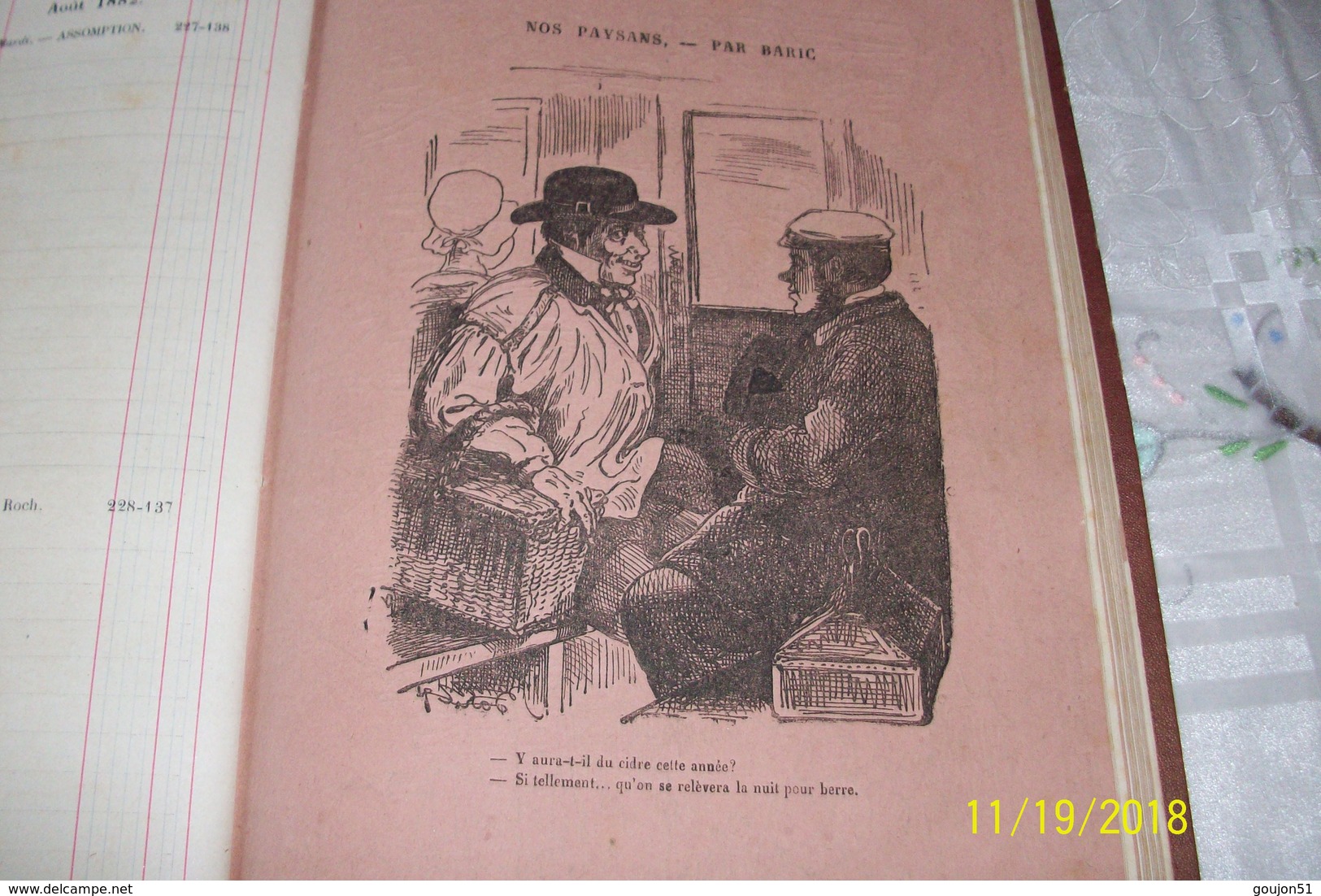 Agenda-Buvard Du Bon Marché 1882 (pages Déchirées Dos A Recoller Voir Scan) - Autres & Non Classés