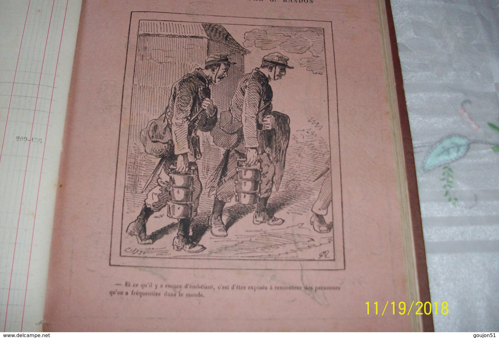 Agenda-Buvard du Bon Marché 1882 (pages déchirées dos a recoller voir scan)