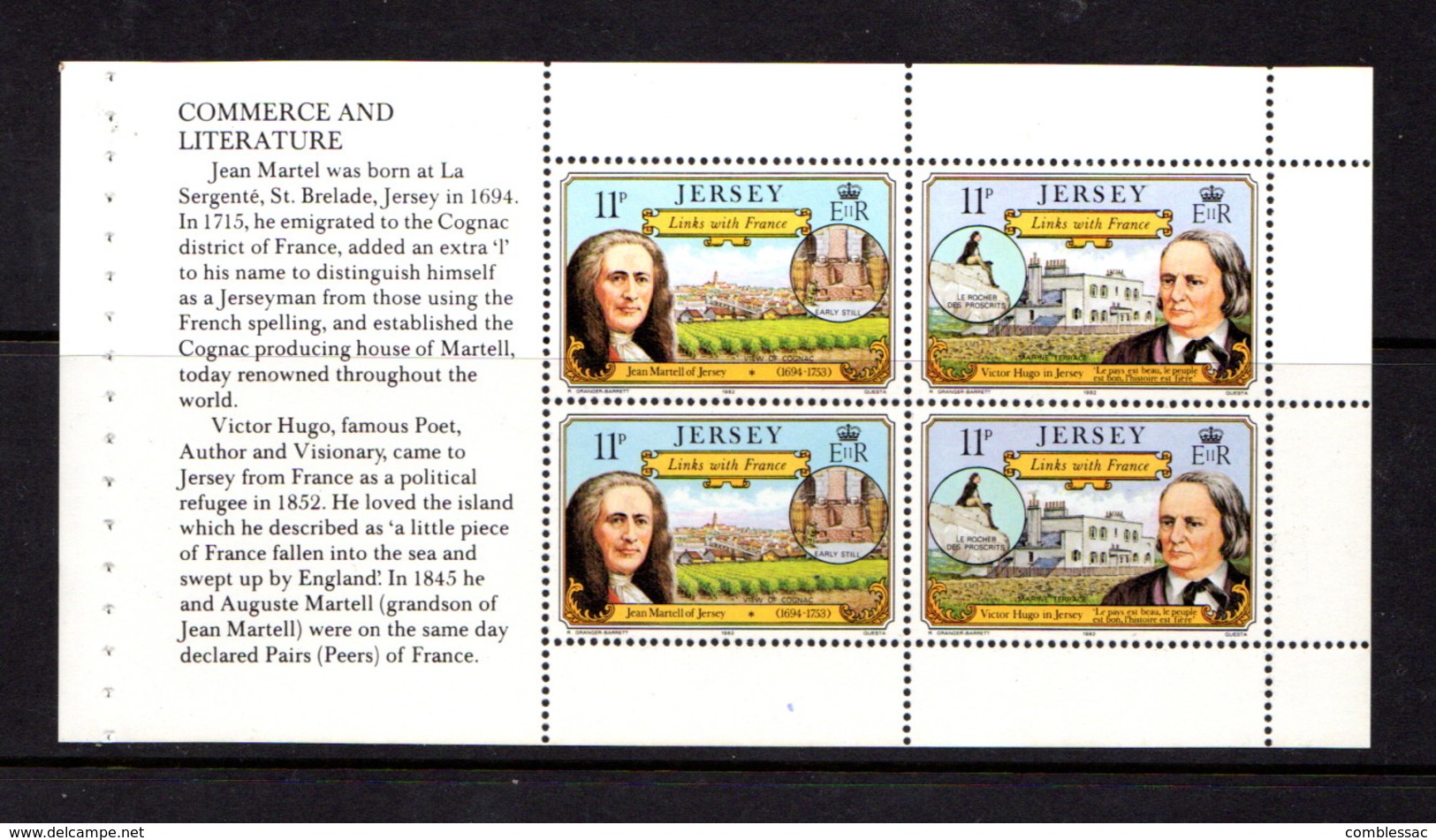 JERSEY    1982    Links  With  France   Sheetlet    MNH - Jersey