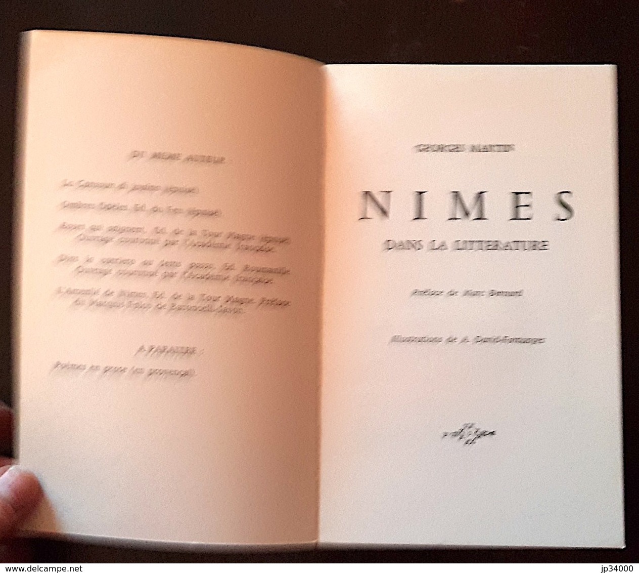 NIMES DANS LA LITTERATURE De Georges MARTIN. - Languedoc-Roussillon