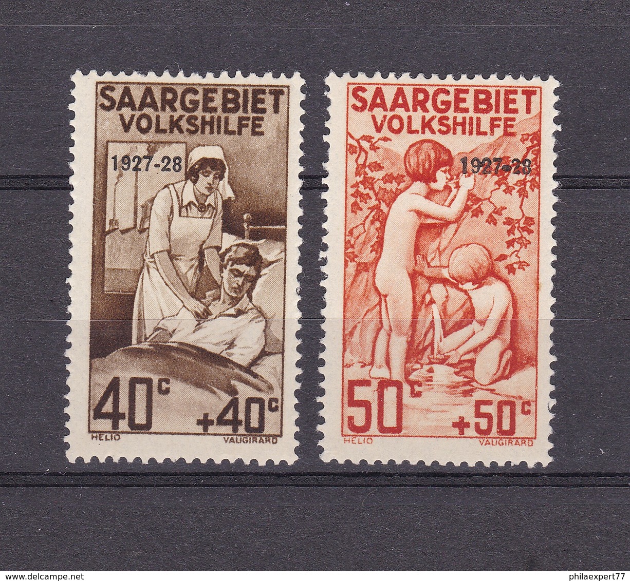 Sargebiet -  1927 - Michel  123/4  - Ungebraucht Mit Falz - 30 Euro - Sonstige & Ohne Zuordnung