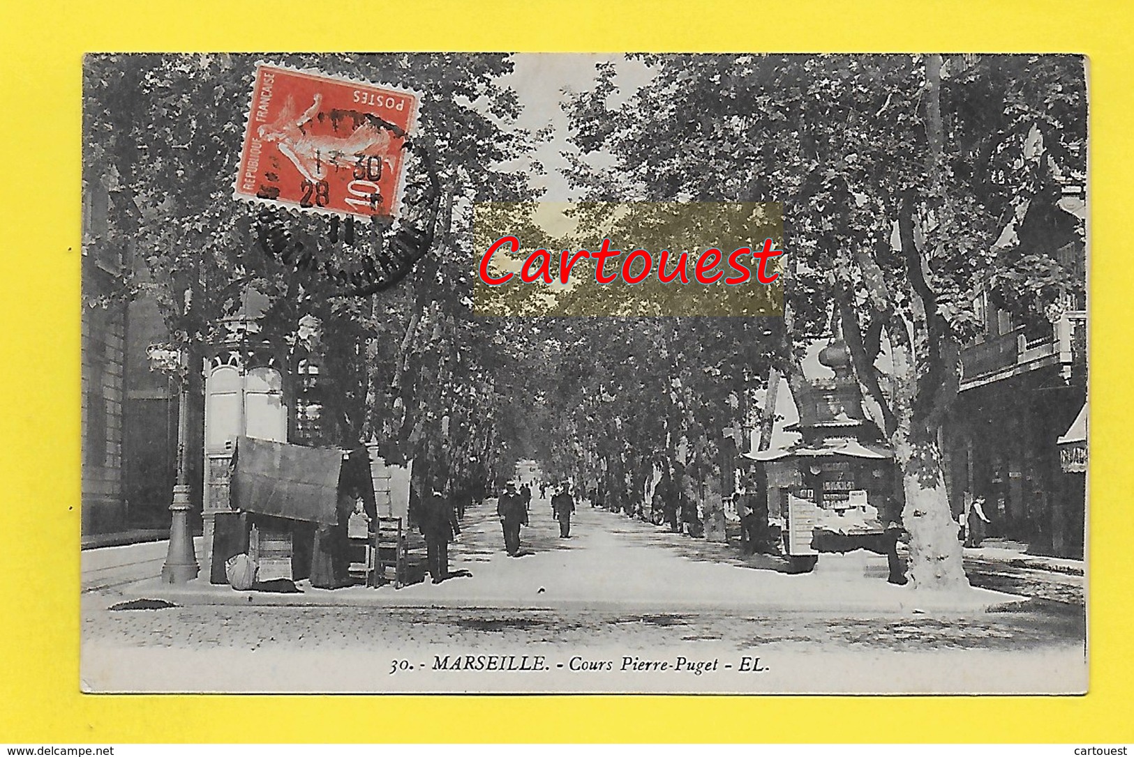 CPA 13 ֎ MARSEILLE ֎ Cours Pierre Puget  ֎ 1911 - Endoume, Roucas, Corniche, Plages