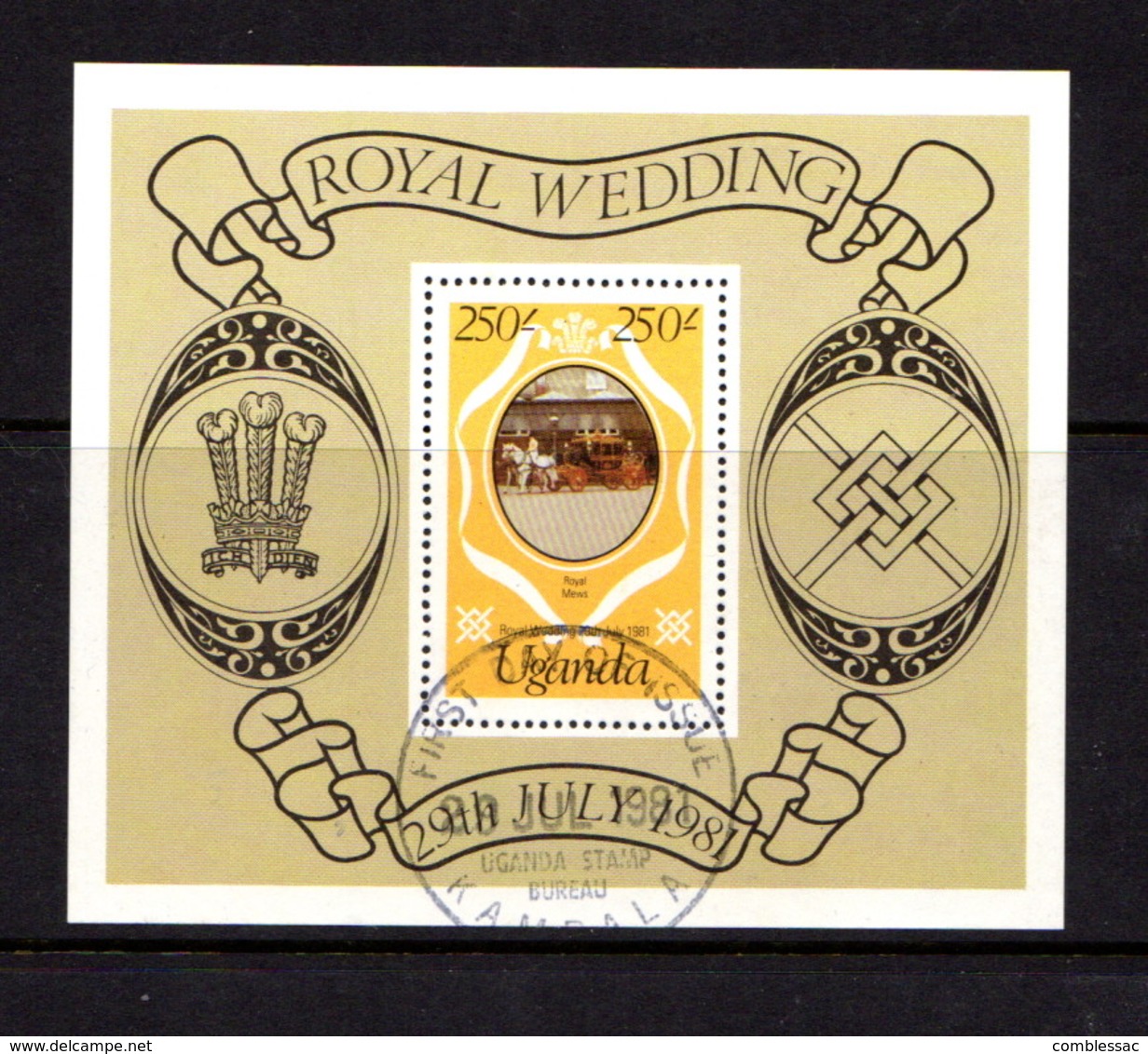 UGANDA    1981    Royal  Wedding   First  Day  Of  Issue    Sheetlet    USED - Uganda (1962-...)