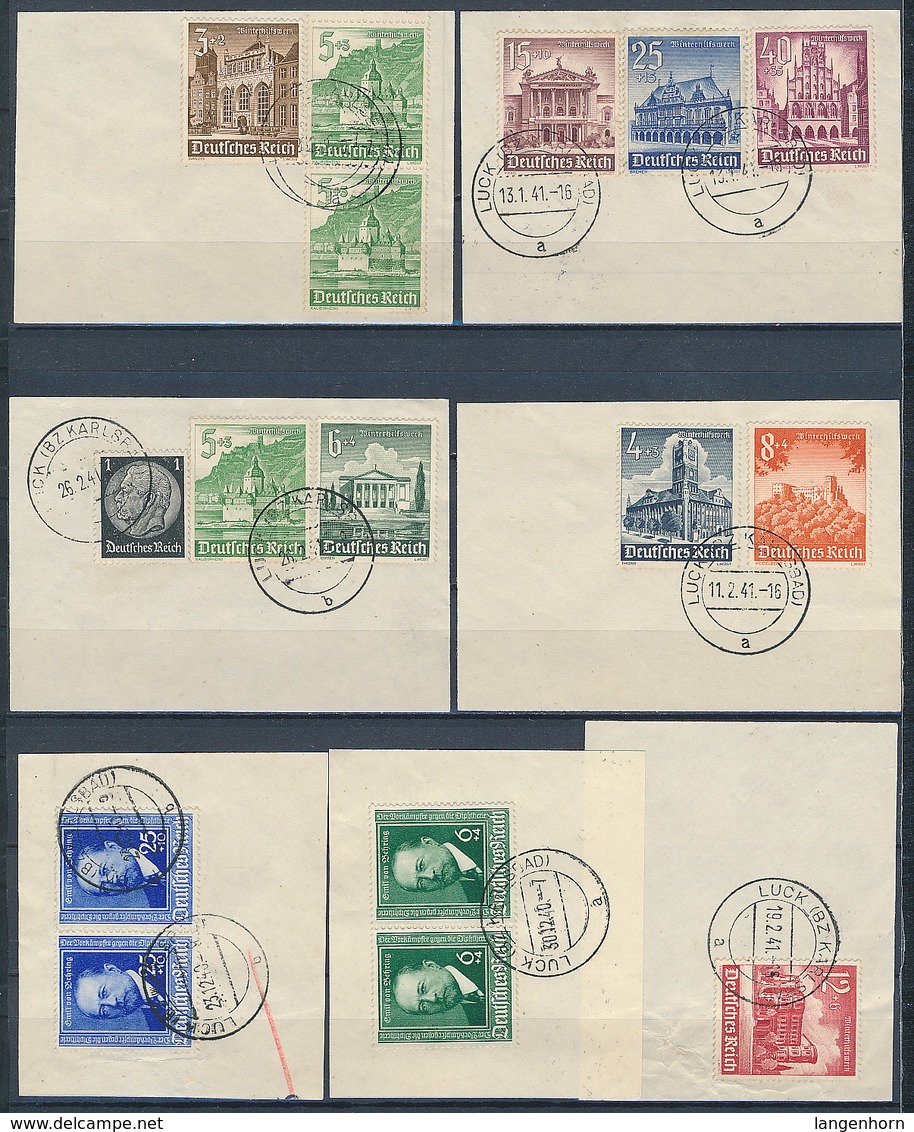 D. Reich Nr. 571-761 Briefstücke (Michel 29,- €) - Gebraucht