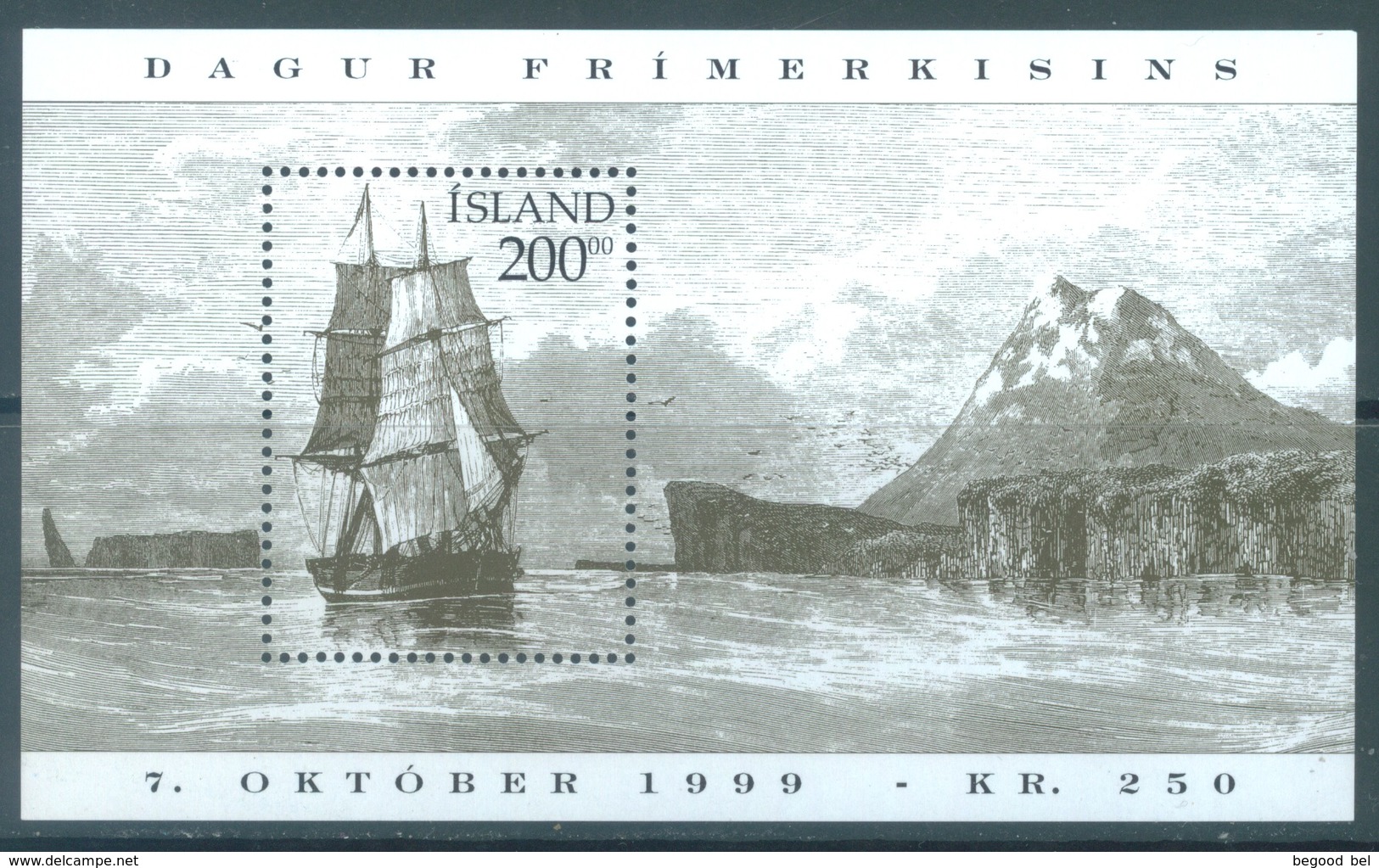 ISLAND - MNH/*** LUXE  - 1999 - SAILING SHIP - Yv BLOC 24 - Lot 18698 - Blokken & Velletjes