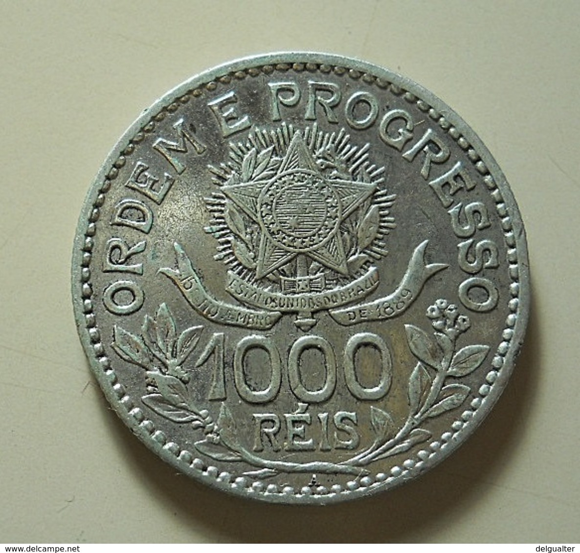 Brazil 1000 Reis 1913 A Silver - Brazil