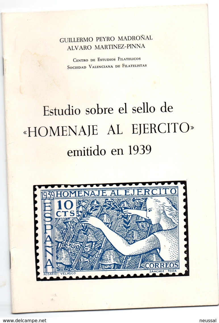 Librito Estudio Sobre El Sello De  Homenaje Al Ejercito De 1939 - Otros & Sin Clasificación