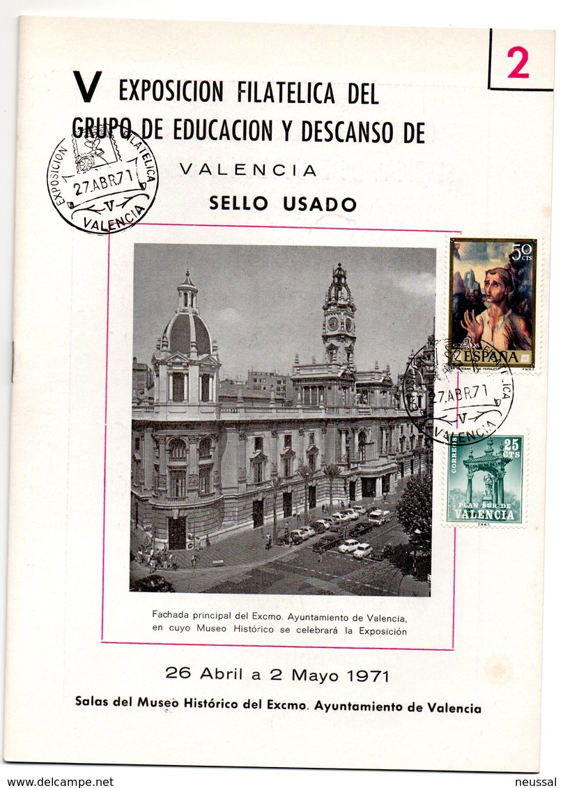 Librito Con Matasellos Commemorativo Exposicion De Valencia De 1971 - Otros & Sin Clasificación