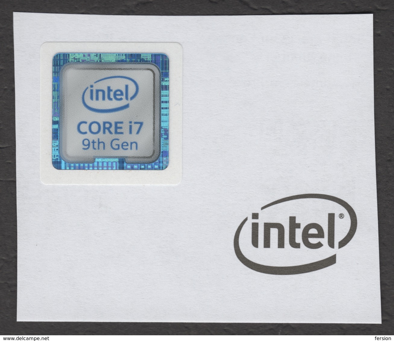 INTEL Computer Processor I7 9th Generation - 9 Gen - Seal Of Original / Self Adhesive Label - 2018 - Hologram Holography - Autres & Non Classés