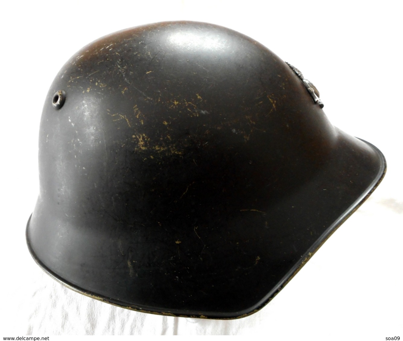 Casque De Pompier Suisse Modèle 1918/40 Canton De Vaud WW2 - Casques & Coiffures