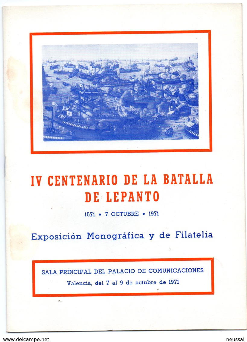 Librito  Iv Centenario De La Batalla De Lepanto De 1971 - Otros & Sin Clasificación