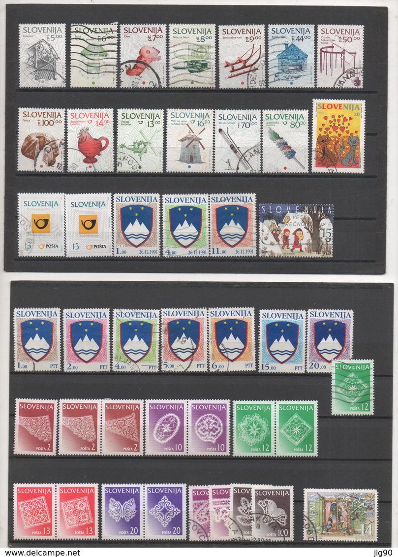 Slovenia 48 Stamps Used And Nine With Hinge - Slovénie