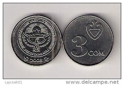 Kyrgizstan 3 Som 2008.  KM#15 High Grade - Kirghizistan