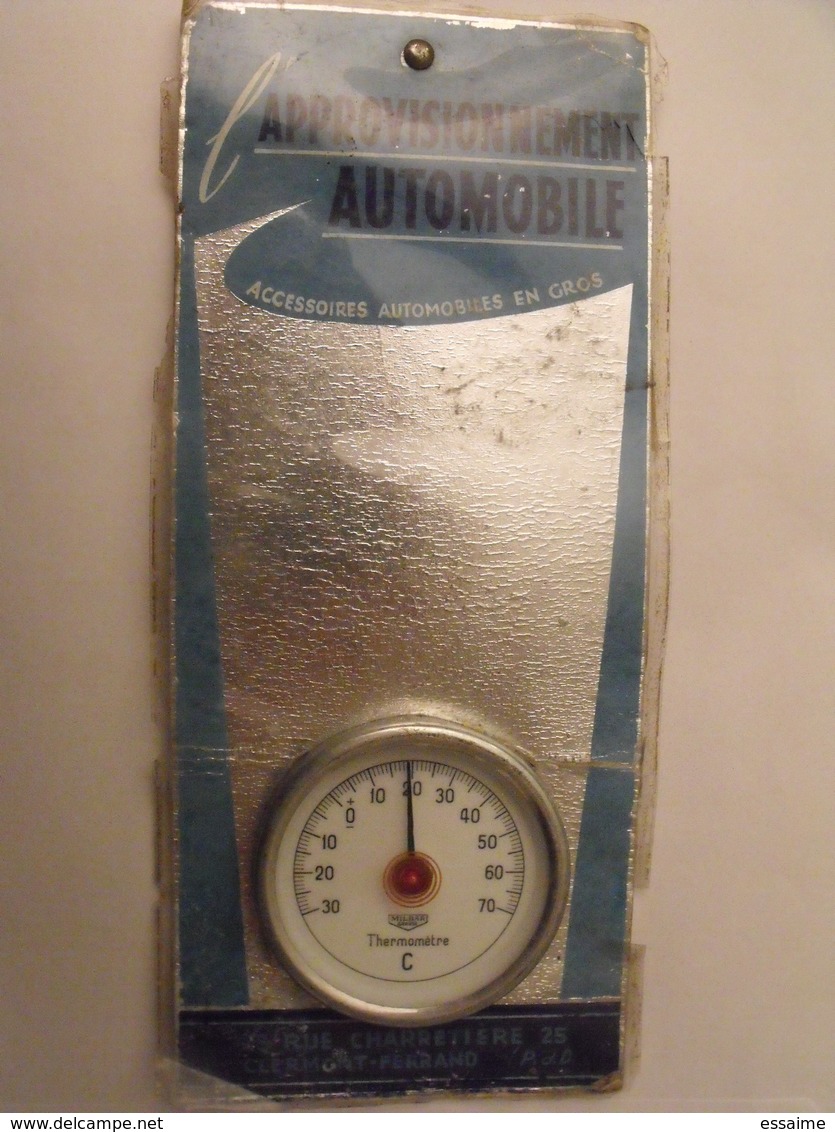 L'approvisionnement Automobile. Thermomètre. Maquette Originale D'un Panneau Publicitaire Marcel Jost Vers 1950-60 - Plaques En Carton