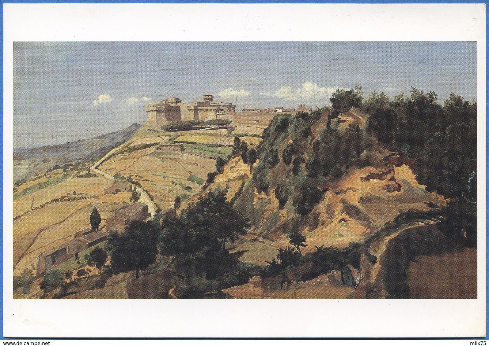 Camille COROT (1796-1875)  Volterra, La Citadelle, 1834 - Peintures & Tableaux