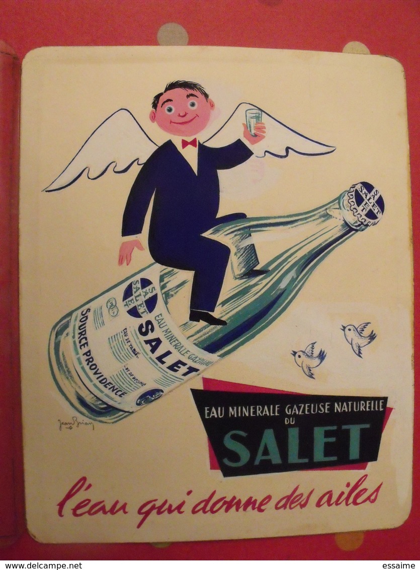 Eau Minérale Salet. Gouache Signée Jean Brian. Maquette Originale D'un Panneau Publicitaire Marcel Jost Vers 1950-60 - Pappschilder