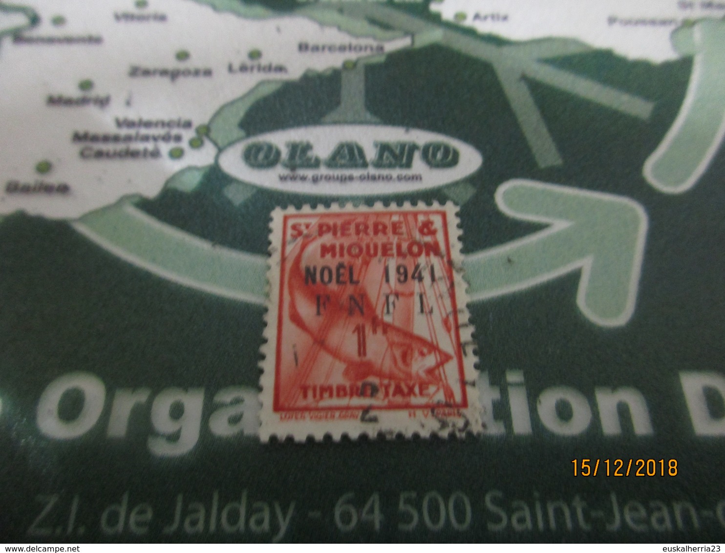 Timbre-taxe De Saint-Pierre Et Miquelon  Noêl 1941 N° 49° - Oblitérés