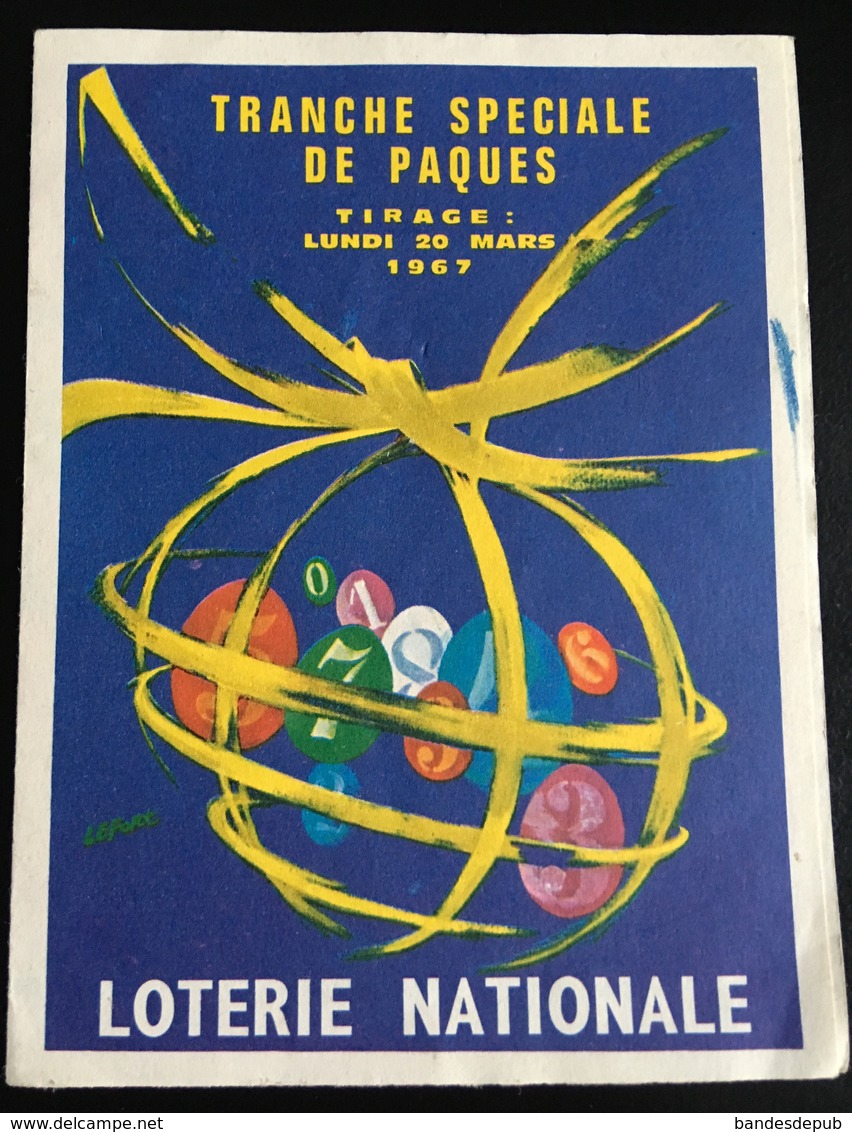 Spécial PÂQUES ANNÉES 1960 Loterie Nationale Petit Dépliant Illustré - Billets De Loterie