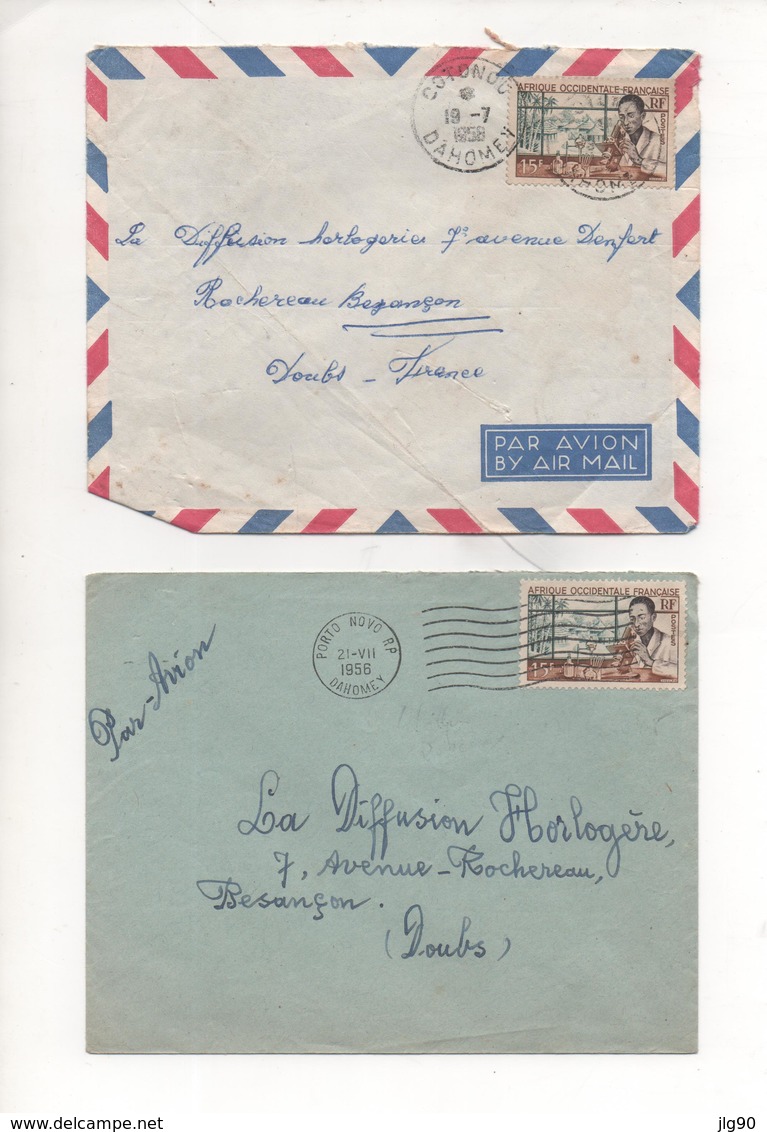 BENIN-DAHOMEY 2 Letters 1956-58 - Benin – Dahomey (1960-...)