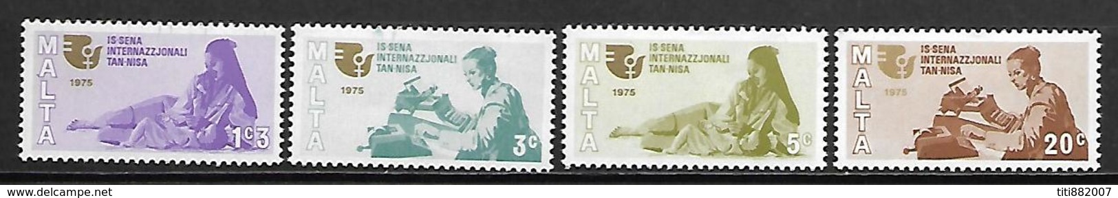 MALTE    -   1975 .   Y&T N° 503 à 506 **.   Année De La Femme.  Série Complète - Malte