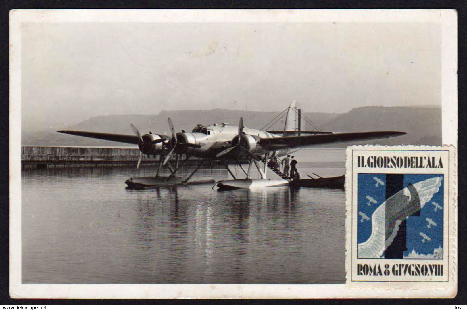 ITALIE: Aviation. Vignette Il Giorno Dell' Ala Roma 8 Giugno An VIII (1929).... - Poste Aérienne