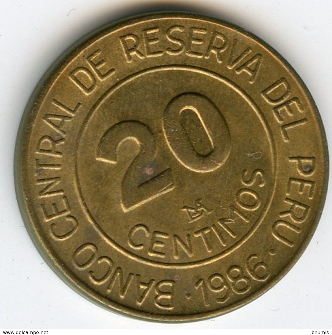 Pérou Peru 20 Centimos 1986 KM 294 - Pérou