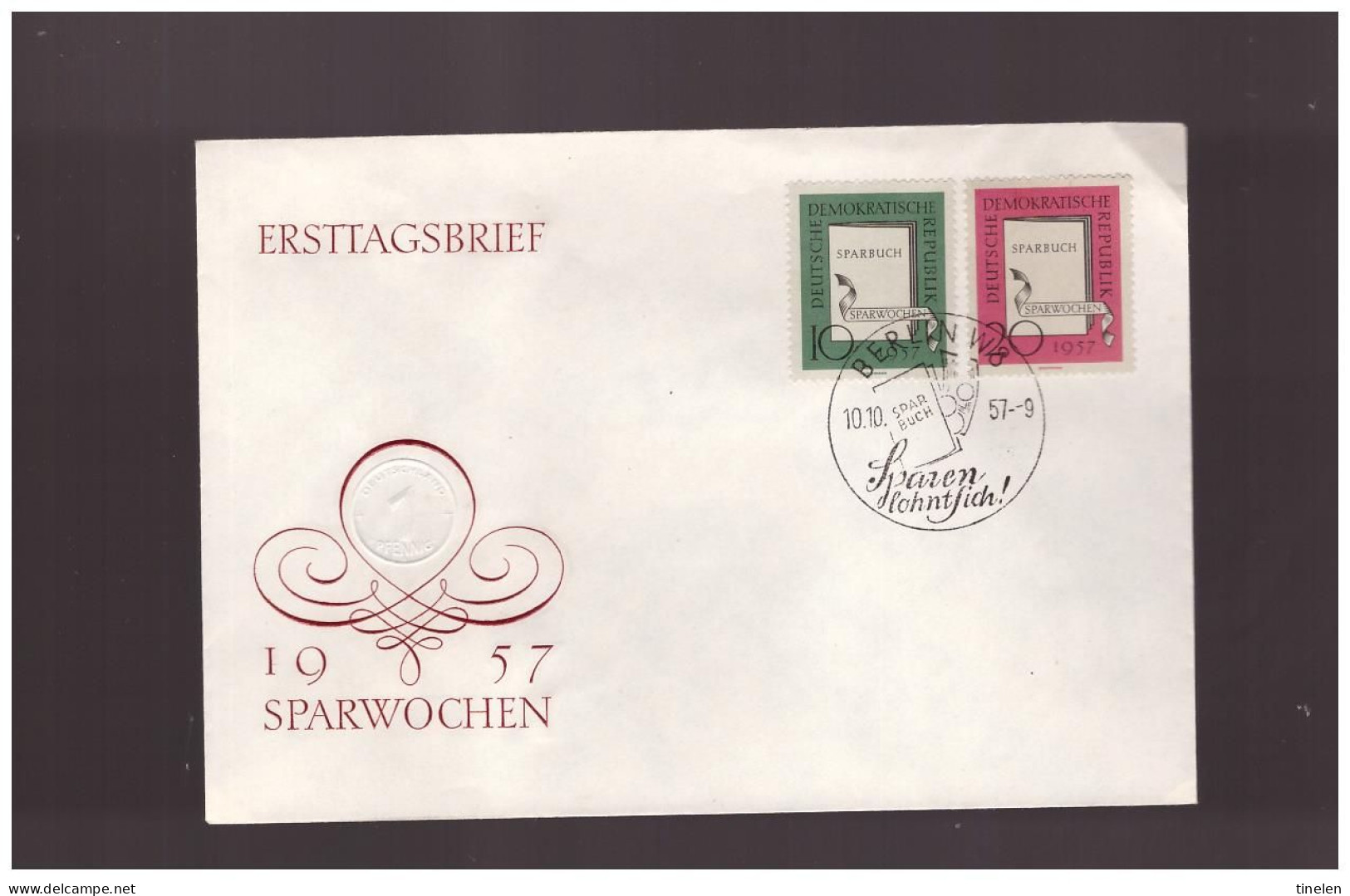 Ddr-germania Est - 1957 Fdc Sparwochen - 1950-1970