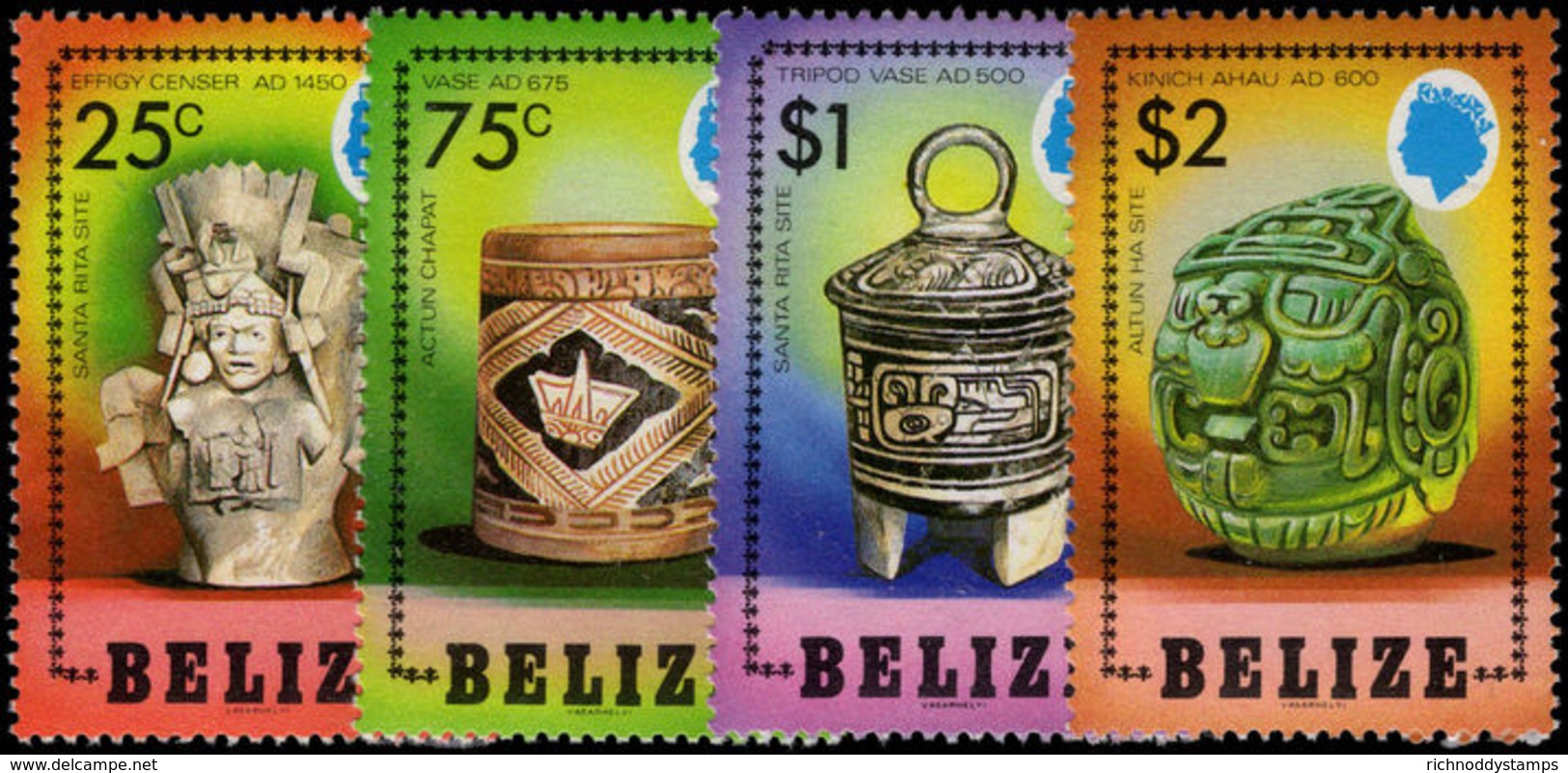 Belize 1984 Mayan Artefacts Unmounted Mint. - Belize (1973-...)