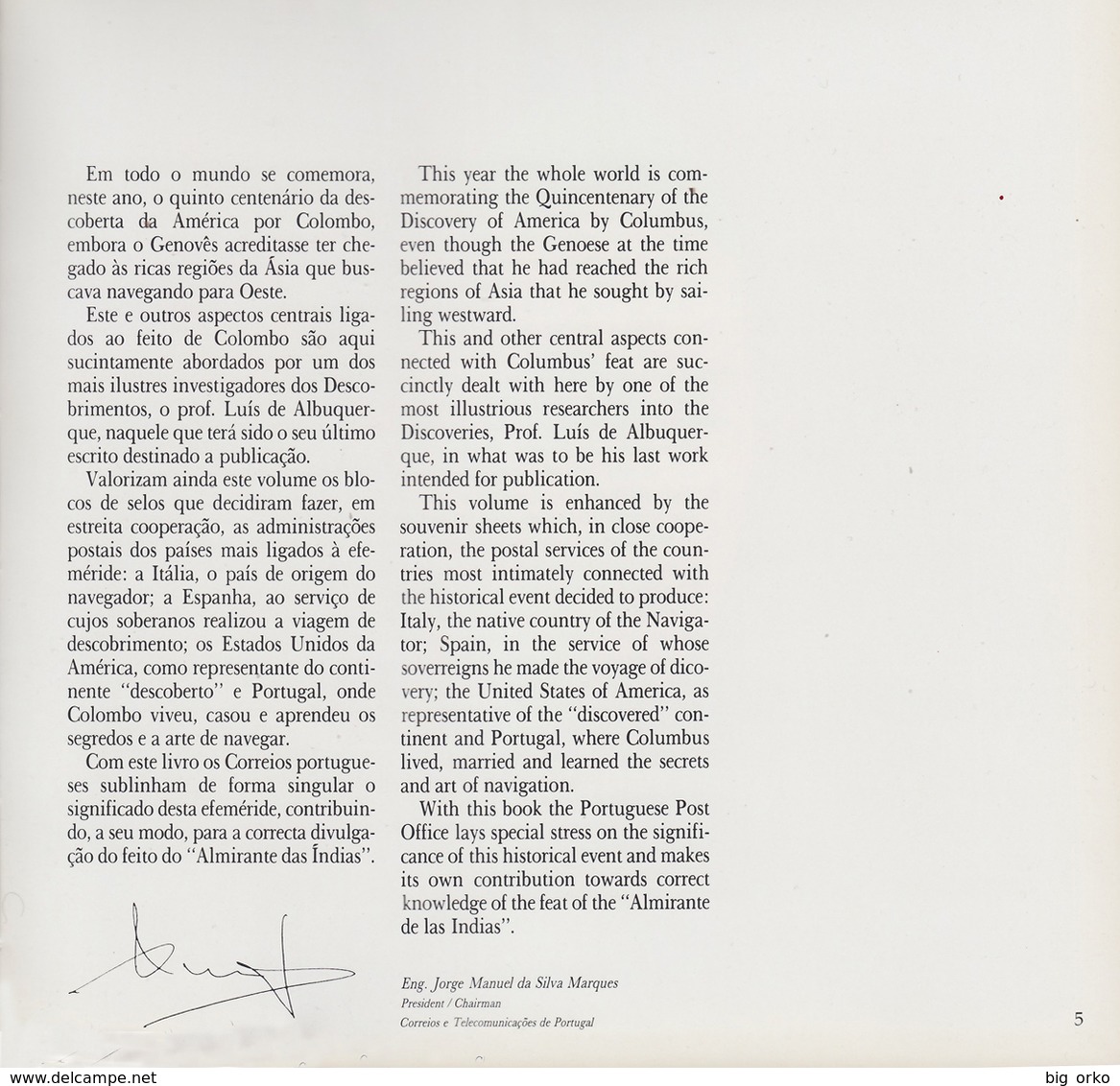 COLOMBO Di Luis Albuquerque (cm.24xcm.24) Inglese E Portoghese (copie Numerate) - Travel