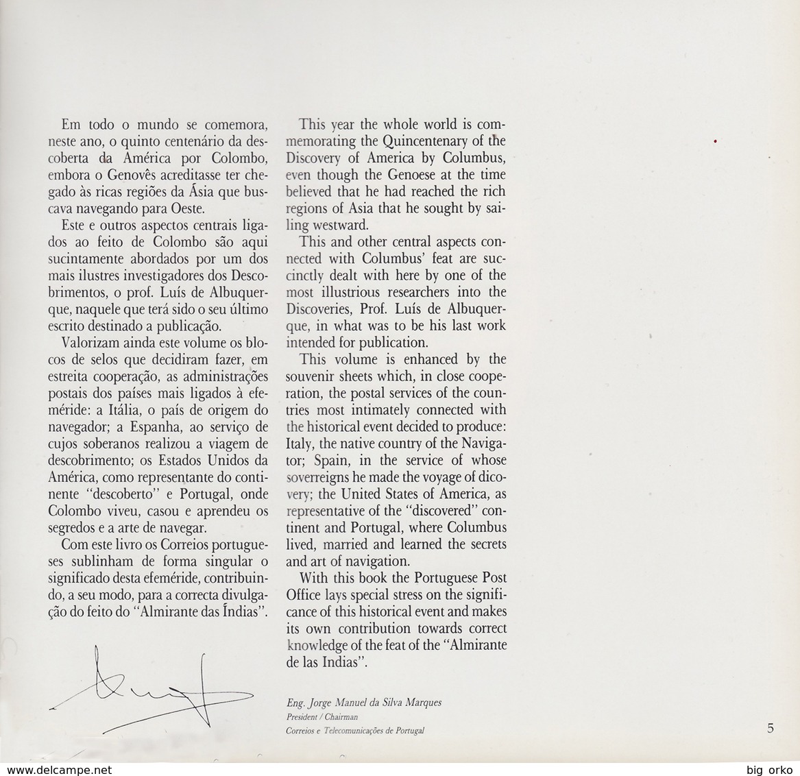 COLOMBO Di Luis Albuquerque (cm.24xcm.24) Inglese E Portoghese (copie Numerate) - Reizen