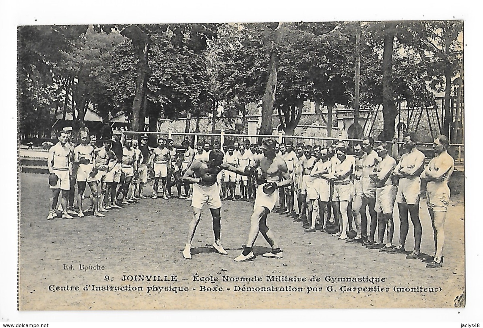 JOINVILLE Le PONT  (cpa 94)  Ecole Normale Militaire Centre D'instruction Physique - Boxe Pa G.Carpentier    -  L 1 - Joinville Le Pont