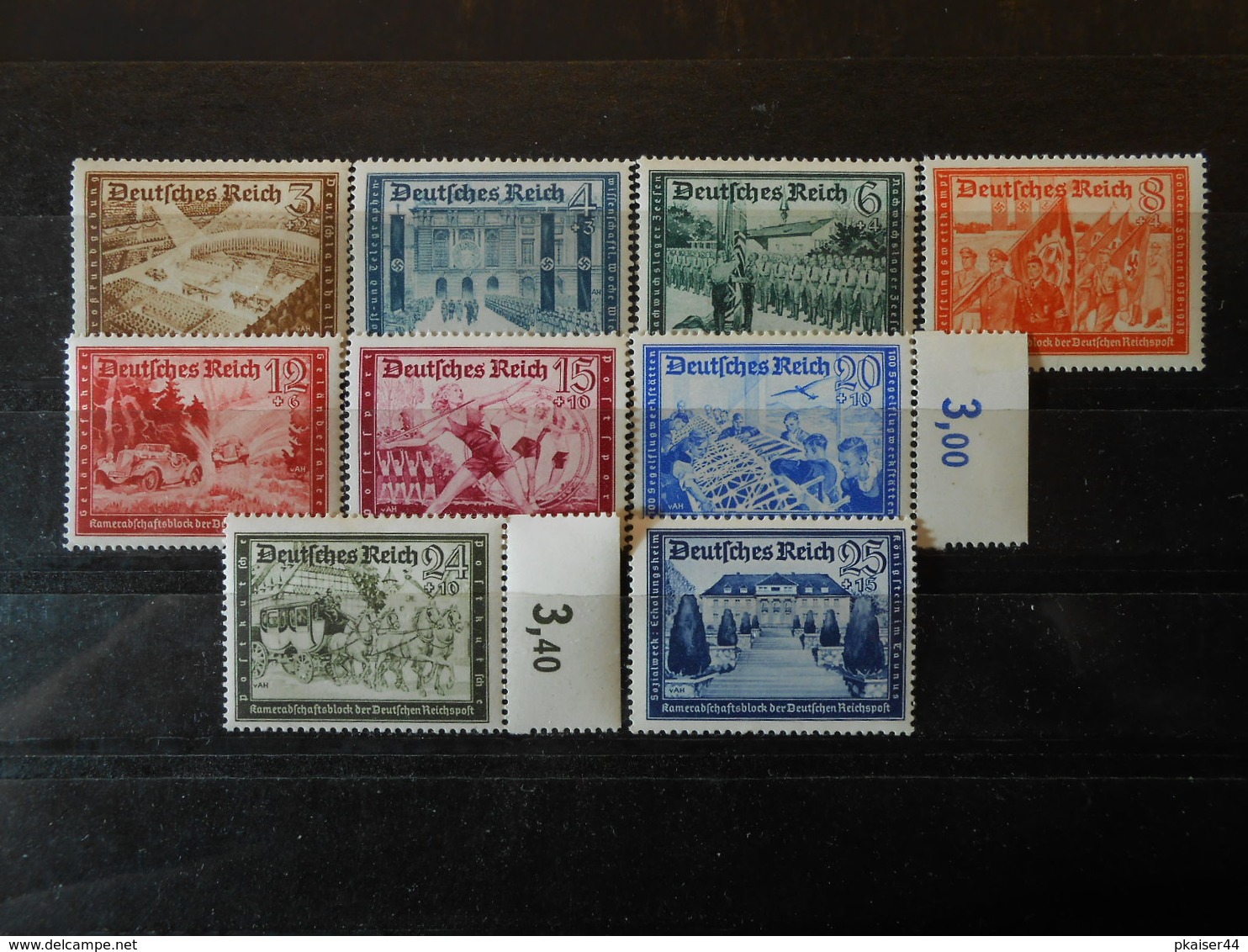 D.R.Mi 702*/703*/705*/706*/708*/709*/711*/712*/713*MLH - 1939 - Mi 20,50 € - Unused Stamps