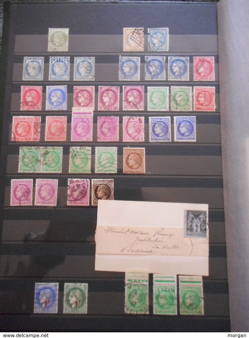 PHILATELIE, COLLECTION TIMBRES ANCIENS DE FRANCE  EN ALBUM Y Et T, TOUS LES SCANS, PETITS FORMATS - Sammlungen (im Alben)