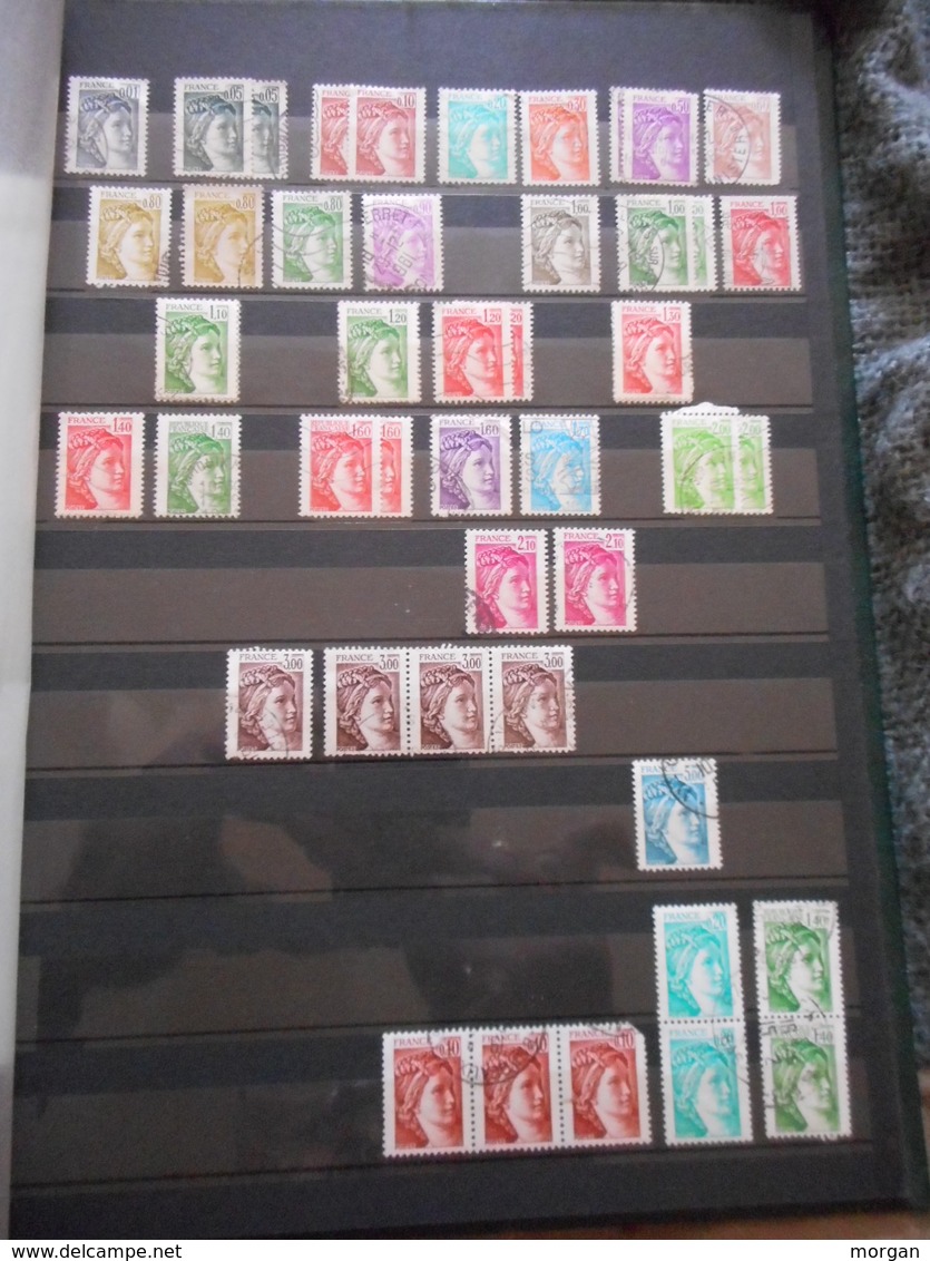 PHILATELIE, COLLECTION TIMBRES ANCIENS DE FRANCE  EN ALBUM Y et T, TOUS LES SCANS, PETITS FORMATS