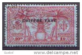 Nouvelles-Hébrides Obl. N° Taxe 8 - Idole Indigène 30c -3p Rouge - Timbres-taxe