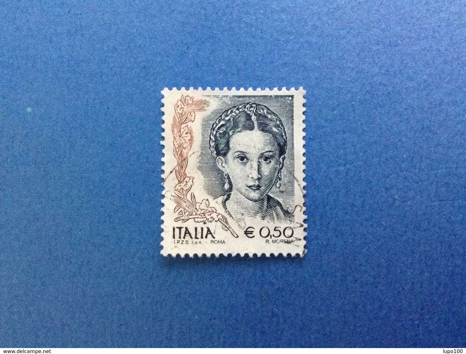 2003 ITALIA FRANCOBOLLO USATO STAMP USED - DONNE NELL'ARTE DONNA 0,50 Spa - 2001-10: Used