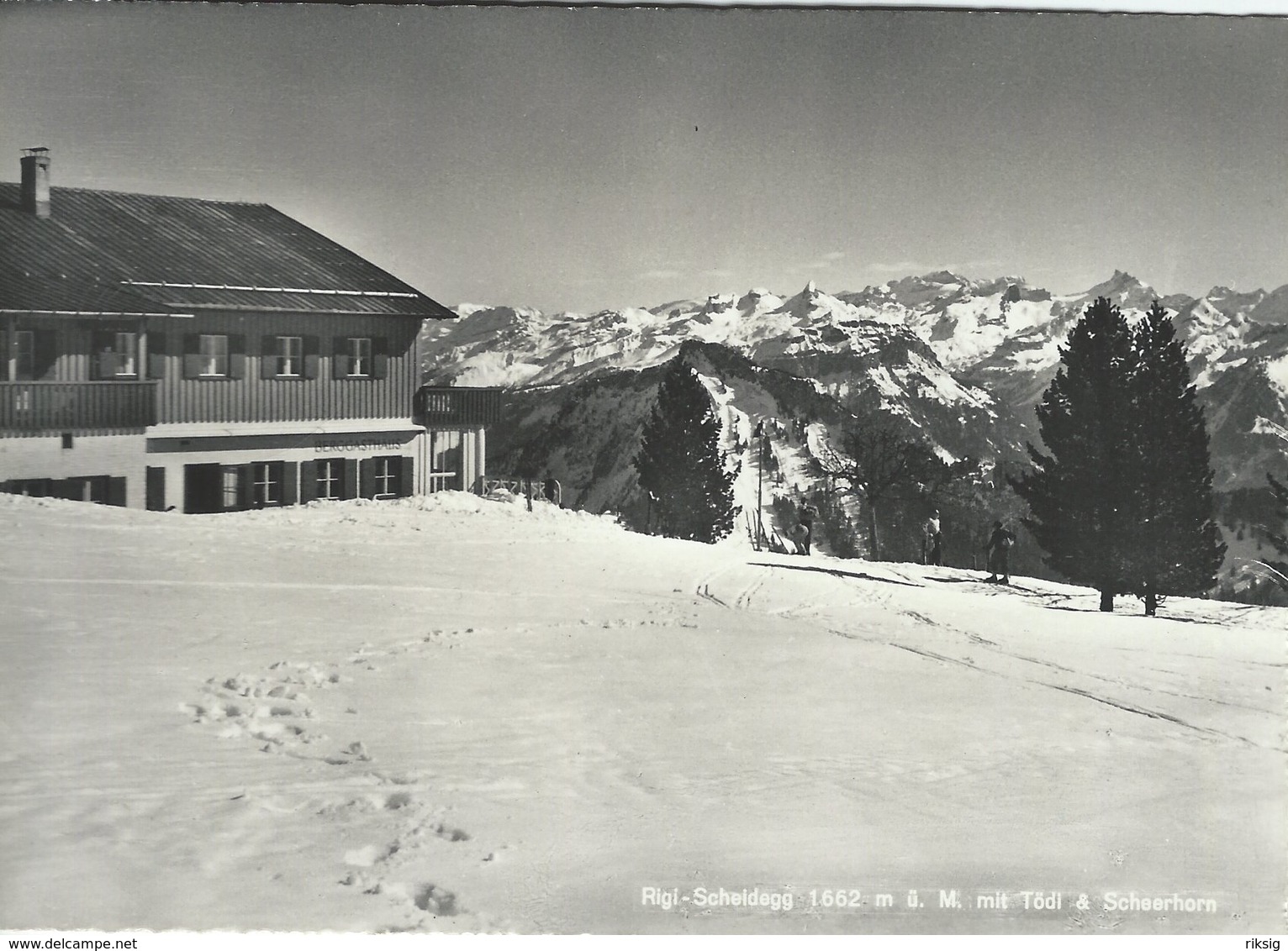 Berg - Gasthaus Rigi - Scheidegg.  Sent To Denmark 1963   B-3374 - Sent