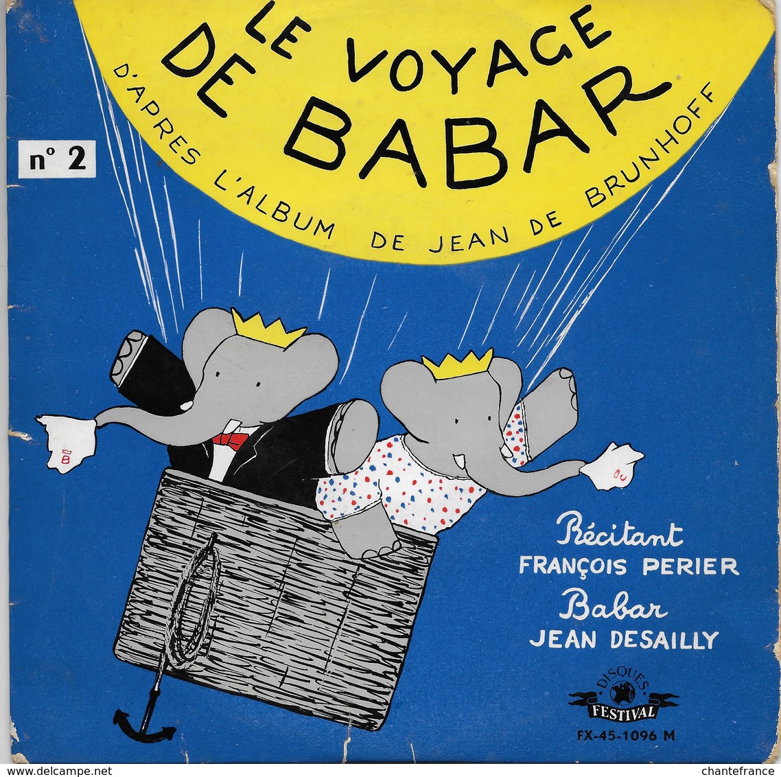 François Perier 45t. EP "le Voyage De Babar" - Enfants