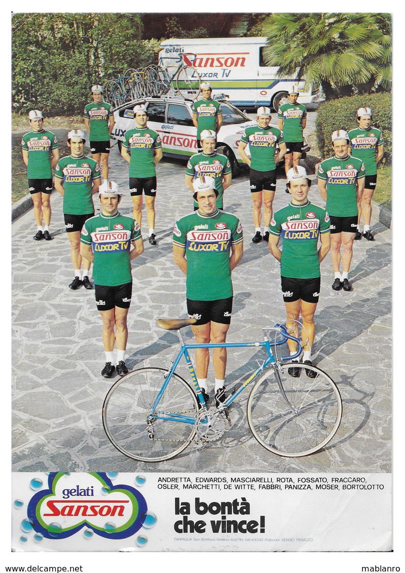 CARTE CYCLISME GROUPE TEAM SANSON 1979 FORMAT 16,5 X 23,5 ( USADA, VER PHOTO DEL ANNONCE 9 - Cyclisme
