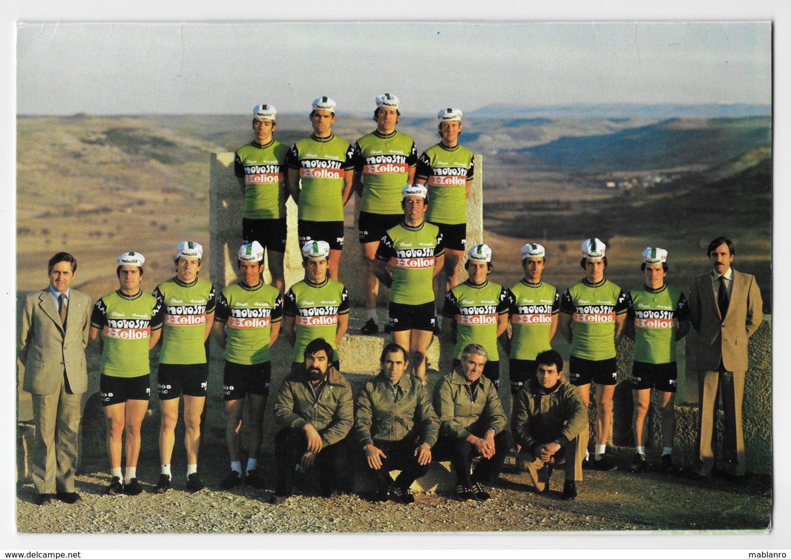 CARTE CYCLISME GROUPE TEAM NOVOSTIL - HELIOS 1979 FORMAT 16,5 X 24,5 - Cyclisme