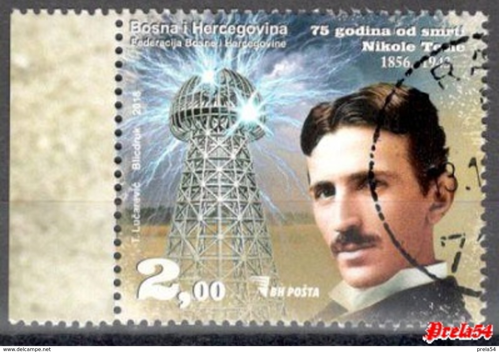 Bosnia Sarajevo - Nikola Tesla 2018 Used - Bosnia And Herzegovina