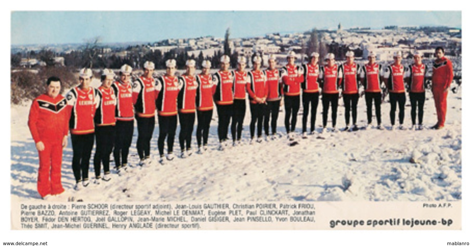 CARTE CYCLISME GROUPE TEAM LEJEUNE 1978 FORMAT 10,5 X 21 - Cyclisme