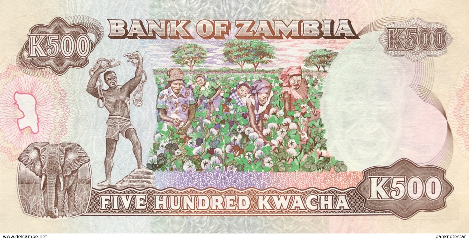 Zambia 500 Kwacha, P-35a (1991) - UNC - Signature 9 - Sambia