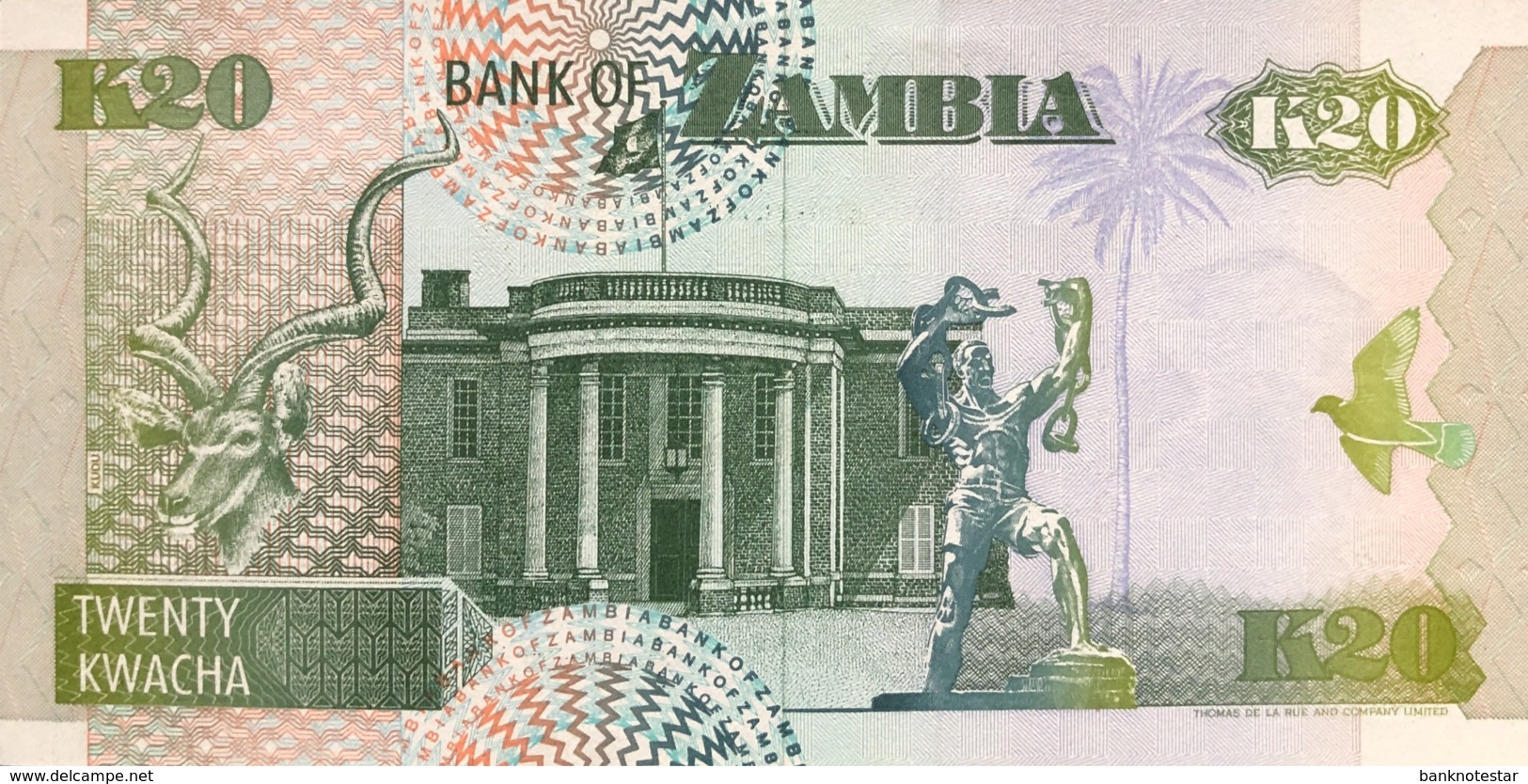 Zambia 20 Kwacha, P-36a (1992) - UNC - Signature 10 - Sambia