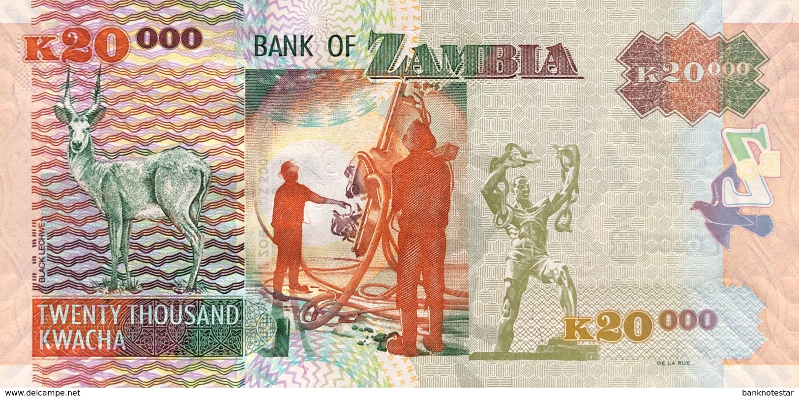 Zambia 20.000 Kwacha, P-47a (2003) - UNC - Signature 12 - Sambia