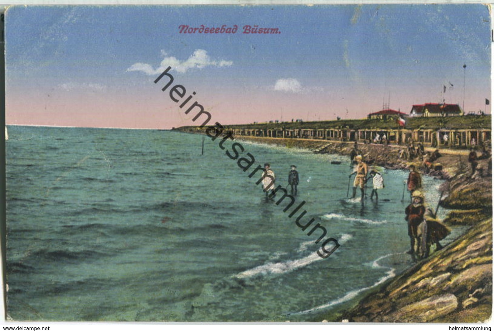 Büsum - Strand - Verlag M. Glückstadt & Münden Hamburg - Buesum