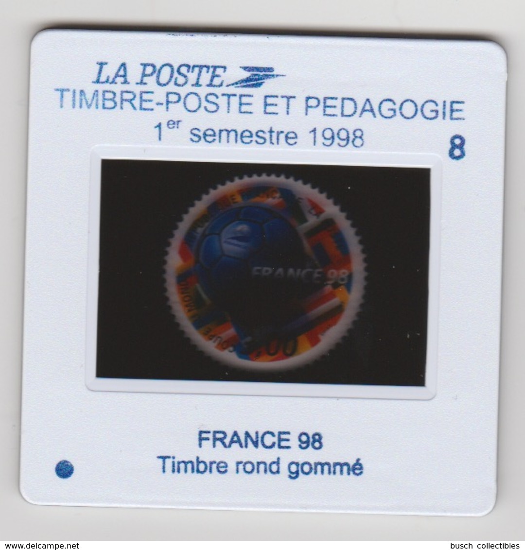 France 1998 FIFA World Cup Football Soccer Fußball SPECIAL Stamp On Dia / Slide Diapositive RARE ! - 1998 – Frankreich