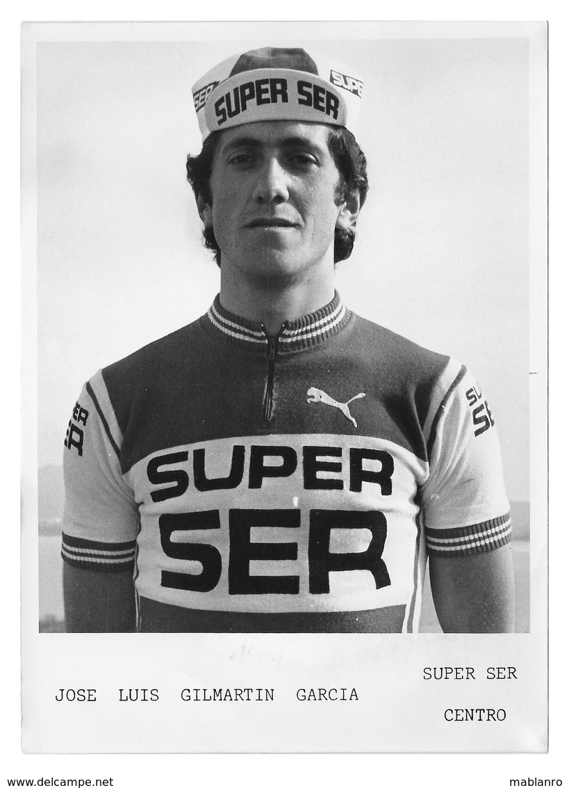 PHOTO CYCLISME JOSE LUIS GILMARTIN TEAM SUPER SER FORMAT 12,7 X 17,7 - Cyclisme