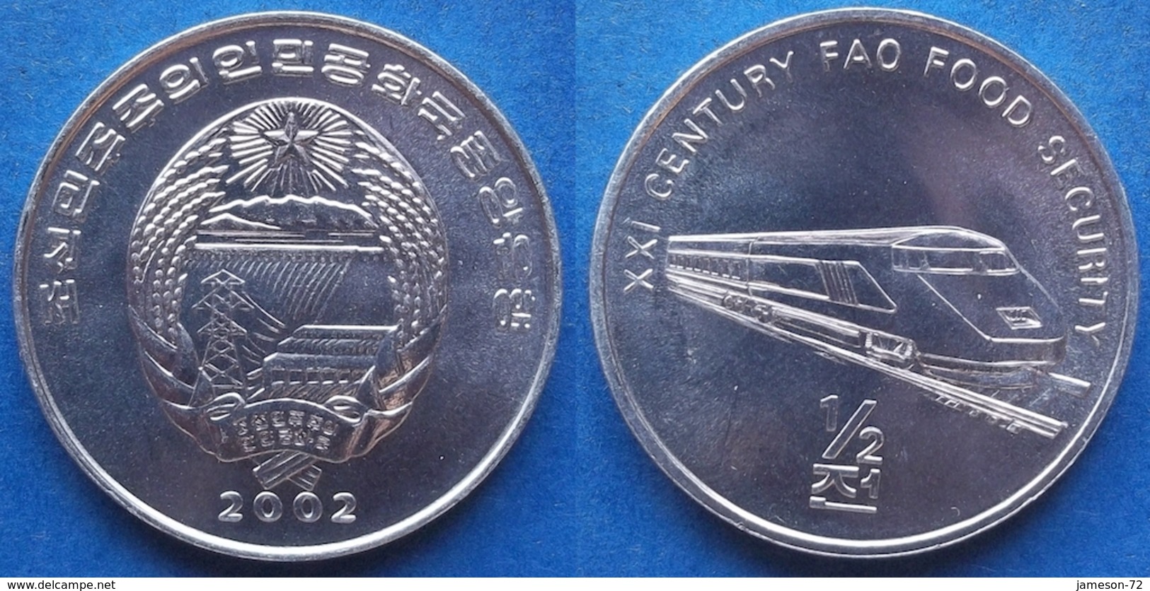 NORTH KOREA - 1/2 Chon 2002 "train" KM# 193 Democratic Peoples Republic (1948) - Edelweiss Coins - Corea Del Nord